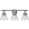 imageGlobe Electric 51445 Parker 3Light Vanity Light Chrome Clear Glass Shades Bulb Not IncludedChrome