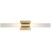 imageGlobe Electric 52084 Jensen 24W Integrated LED Vanity Light Matte Brass Frosted Diffuser 1000 Lumens 3000 Kelvin Warm White 80 CRIBrass