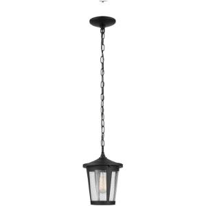 imageGlobe Electric 44231 1Light Outdoor Pendant Bronze Oil Rubbed Finish Clear Seeded Glass Shade Vintage Edison LED Bulb Included Porch Light Ceiling Hanging Light Fixture 650 LumensAugusta