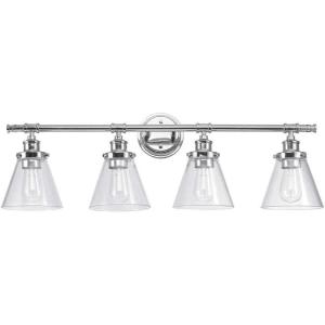 imageGlobe Electric 51446 Parker 4 Chrome Vanity Light Bulb Not IncludedWithout Bath Set