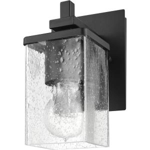 imageGlobe Electric 51856 Wall Sconce Vanity Matte Seeded Glass Shade Dakota Black 1Light