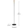 imageGlobe Electric 12938 57quot Floor Lamp Black Satin Finish Exposed Gold Socket inLine OnOff Rocker Switch Floor Lamp for Bedroom Floor Lamp for Living Room Home ImprovementBlack