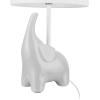 imageGlobe Electric 67501 Ellie 165quot Ceramic Elephant Table Lamp Light Gray White Fabric Shade On Off Switch on Socket