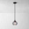 imageGlobe Electric 65690 Harrow 1Light Pendant Lighting Matte Black Smoked Glass Shade Bulb Not IncludedSmoked Glass