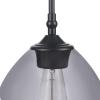 imageGlobe Electric 65690 Harrow 1Light Pendant Lighting Matte Black Smoked Glass Shade Bulb Not IncludedSmoked Glass