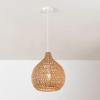 imageGlobe Electric 65703 Tika 1Light Pendant Lighting Natural Blonde Twine Shade Bulb Not IncludedTika