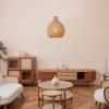 imageGlobe Electric 65703 Tika 1Light Pendant Lighting Natural Blonde Twine Shade Bulb Not IncludedTika