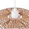 imageGlobe Electric 65939 1Light Plugin or Hardwire Pendant Lighting Rattan Shade White Socket Bulb Not Included