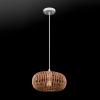 imageGlobe Electric 65939 1Light Plugin or Hardwire Pendant Lighting Rattan Shade White Socket Bulb Not Included