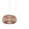 imageGlobe Electric 65939 1Light Plugin or Hardwire Pendant Lighting Rattan Shade White Socket Bulb Not Included