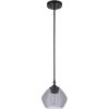 imageGlobe Electric 65690 Harrow 1Light Pendant Lighting Matte Black Smoked Glass Shade Bulb Not IncludedSmoked Glass