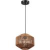 imageGlobe Electric 65941 1Light Pendant Lighting Natural Twine Shade Black Fabric Cord Bulb Not Included