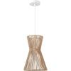 imageGlobe 65793 Grace 1Light Pendant Lighting Matte White Natural Twine Shade Bulb Not Included