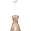 imageGlobe 65793 Grace 1Light Pendant Lighting Matte White Natural Twine Shade Bulb Not Included