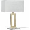 imageGlobe Electric 12274 DAlessio 20quot Table Lamp Gold White Linen Shade Faux Marble Base OnOff Socket Rotary Switch Title 20 LED Bulb IncludedFaux Marble