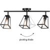 imageGlobe Electric 64000005 25quot 3Light Track Bar Wall Sconce Matte Black E26 Base Sockets Pivoting Track Heads Ceiling Light Fixture Bulb Not IncludedMatte Black