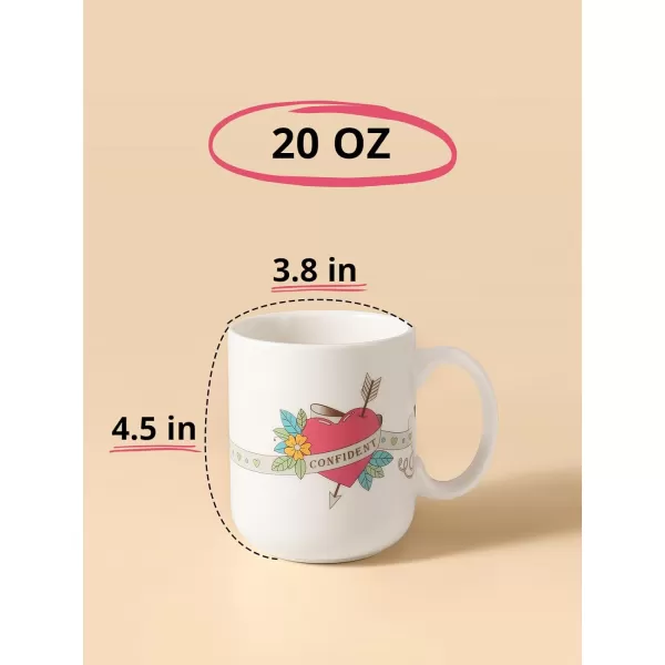 imageLIFVER 20 Ounces Coffee Mugs Set of 2 Large Ceramic Coffee Mugs with Handles for Coffee Tea Hot Cocoa Valentines Day Gifts for him her Inspirational Gifts for him her
