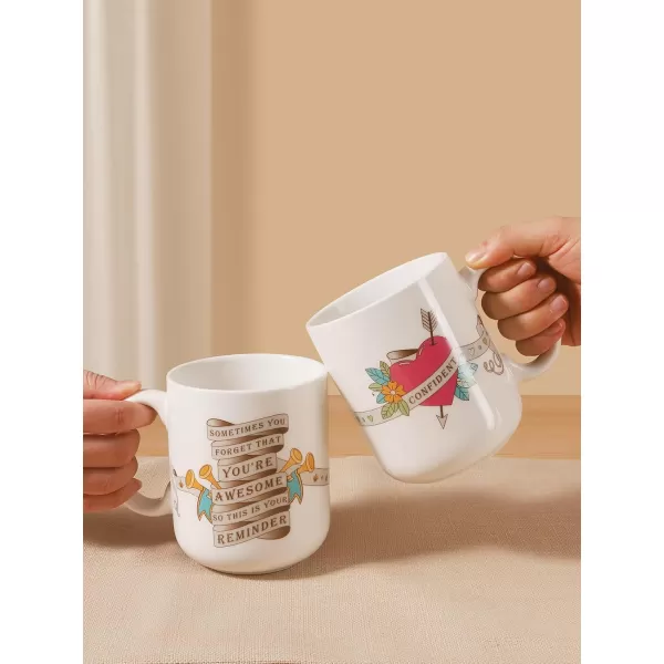 imageLIFVER 20 Ounces Coffee Mugs Set of 2 Large Ceramic Coffee Mugs with Handles for Coffee Tea Hot Cocoa Valentines Day Gifts for him her Inspirational Gifts for him her