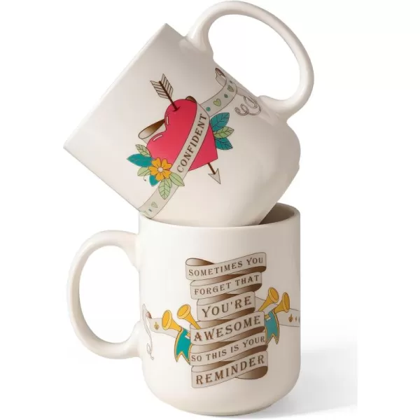 imageLIFVER 20 Ounces Coffee Mugs Set of 2 Large Ceramic Coffee Mugs with Handles for Coffee Tea Hot Cocoa Valentines Day Gifts for him her Inspirational Gifts for him her