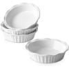imageLIFVER Ceramic Pie Pans for Baking 6 Inches 116 OZ Set of 4 Deep Pie Dish Round Mini Pie Plates Tart Pans Small Quiche Baking Fluted Dish Pan for Dinner Oven Freezer Microwave Safe