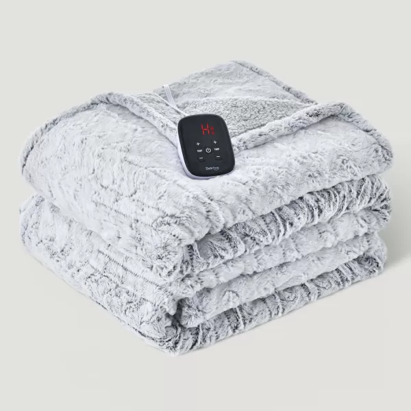 Bearhug Electric Blanket King Size 100quot x 90quot Dual Controller Heated Blanket Warm Faux Fur ampamp Soft Sherpa 10Heat Levels ampamp 112H Auto Off OverHeat Protect ETL Machine WashableDreamy Milky Way