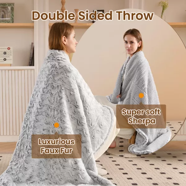Bearhug Electric Blanket King Size 100quot x 90quot Dual Controller Heated Blanket Warm Faux Fur ampamp Soft Sherpa 10Heat Levels ampamp 112H Auto Off OverHeat Protect ETL Machine WashableDreamy Milky Way