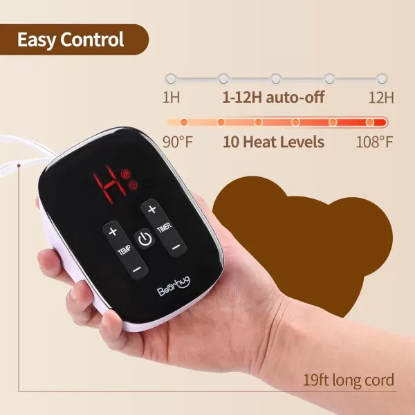 Bearhug Electric Blanket King Size 100quot x 90quot Dual Controller Heated Blanket Warm Faux Fur ampamp Soft Sherpa 10Heat Levels ampamp 112H Auto Off OverHeat Protect ETL Machine WashableWavy Grey