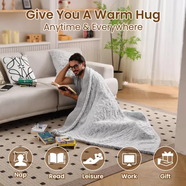 Bearhug Electric Blanket King Size 100quot x 90quot Dual Controller Heated Blanket Warm Faux Fur ampamp Soft Sherpa 10Heat Levels ampamp 112H Auto Off OverHeat Protect ETL Machine WashableDreamy Milky Way