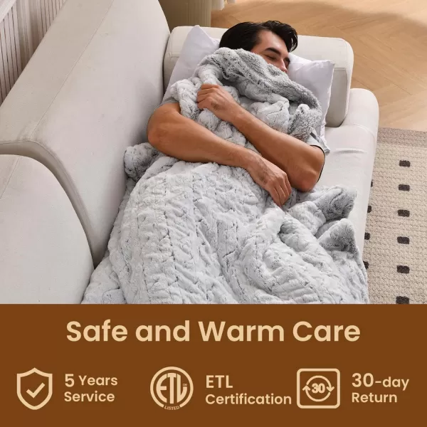 Bearhug Electric Blanket King Size 100quot x 90quot Dual Controller Heated Blanket Warm Faux Fur ampamp Soft Sherpa 10Heat Levels ampamp 112H Auto Off OverHeat Protect ETL Machine WashableDreamy Milky Way