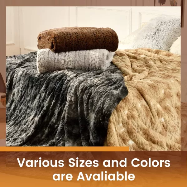 Bearhug Electric Heated Blanket Heating Blanket Throw Szie 50quot x 60quot Warm Blanket Heated Blanket Gift Reversible Faux Fur ampamp Sherpa 6 Heating Levels ampamp 4H Auto Off OverHeat Protect ETL CertificationBrown Leopard