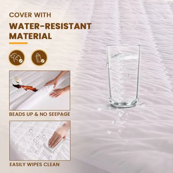 Bearhug Electric Heated Mattress Pads King Size Dual Controllers 7880 Waterproof Bed Warmer 21 Deep Pocket 10 Heat Settings 12Hour Timer Machine Washable WhiteWhite Waterproof Fabric