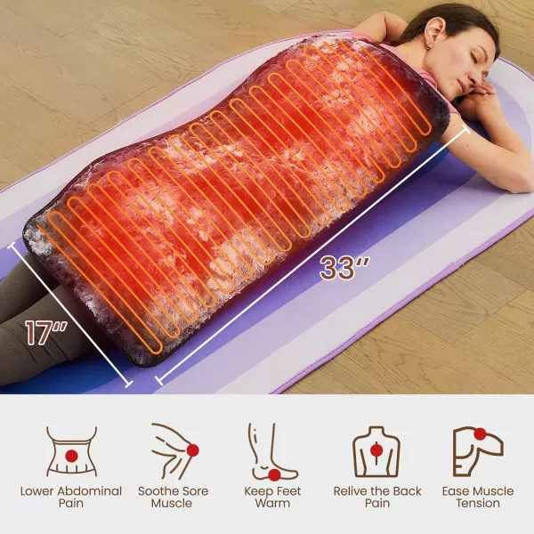 Bearhug Electric Heating Pad Large Heat Pad XXL Size DoubleSided Faux Fur Heated Pad 6 Temp Settings and 2H AutoOff EnlargedampampExtended 1733 to Cover The Full Back EUampampETL CertifiedMarble Black
