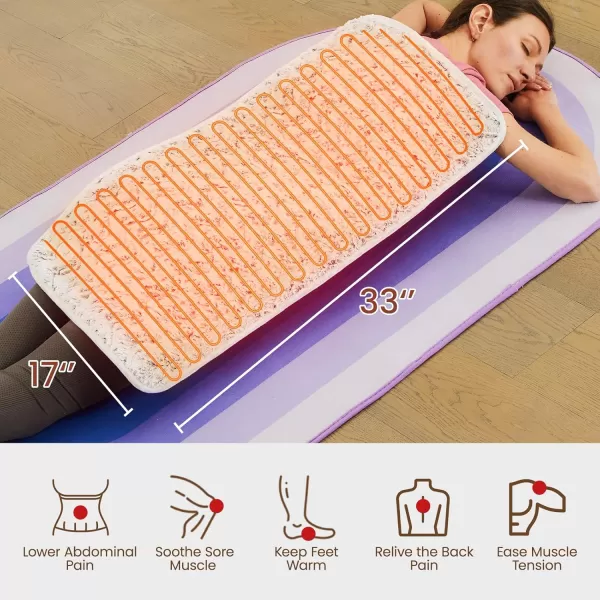 Bearhug Electric Heating Pad Large Heat Pad XXL Size DoubleSided Faux Fur Heated Pad 6 Temp Settings and 2H AutoOff EnlargedampampExtended 1733 to Cover The Full Back EUampampETL CertifiedDreamy Milky Way
