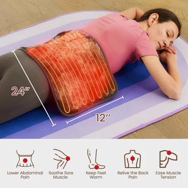 Bearhug Electric Heating Pad Large Heat Pad XXL Size DoubleSided Faux Fur Heated Pad 6 Temp Settings and 2H AutoOff EnlargedampampExtended 1733 to Cover The Full Back EUampampETL CertifiedMarble Black