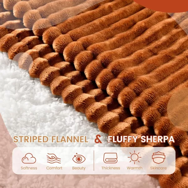 Bearhug Electric Throw Blanket 50quot x 60quot Reversible Velvet ampamp Sherpa Heated Throw 6 Heating Levels ampamp 4H Auto Off OverHeat Protect ETL Certification Machine WashableBrownflannel  Sherpa