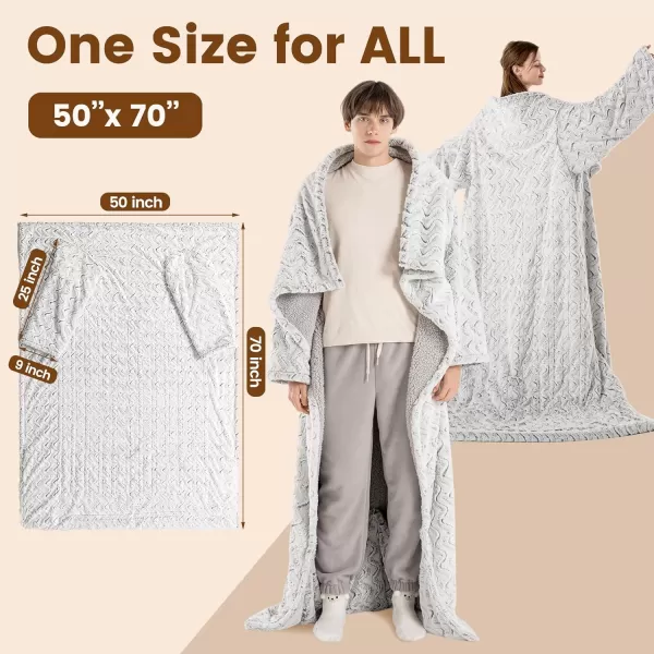 Bearhug Wearable Heated Blanket with Foot Pockets ampamp Sleeves  Faux Fur ampamp Sherpa Heated Snuggle Blanket for Bed ampamp Sofa 6 Heating Levels 4H AutoOff ETL Certified Machine Washable 50  70quot18quotDreamy Milky Way With Sleeves