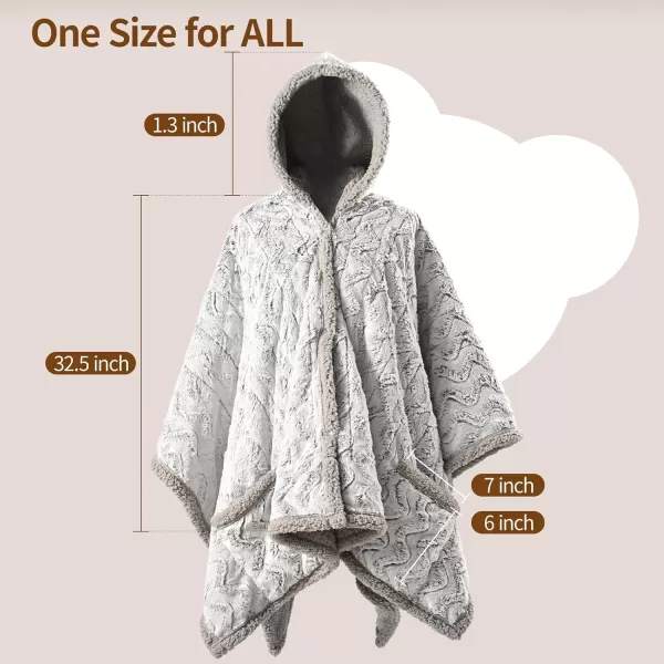 Bearhug Wearable Heated Blanket with Foot Pockets ampamp Sleeves  Faux Fur ampamp Sherpa Heated Snuggle Blanket for Bed ampamp Sofa 6 Heating Levels 4H AutoOff ETL Certified Machine Washable 50  70quot18quotDreamy Milky Way With Hoodie
