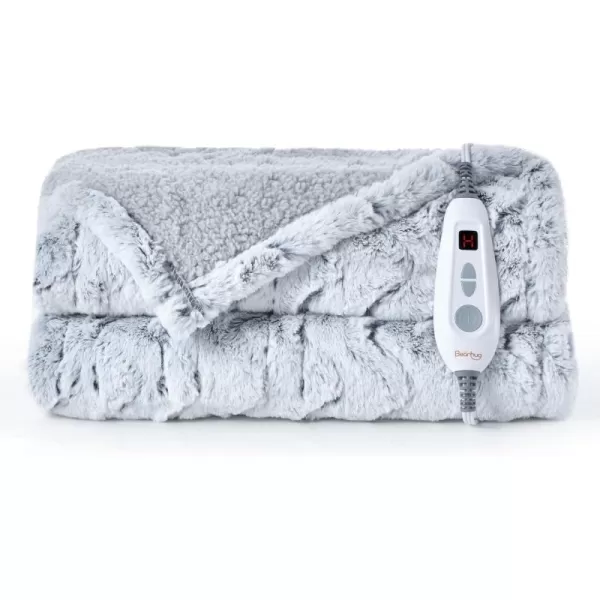 Bearhug Electric Blanket King Size 100quot x 90quot Dual Controller Heated Blanket Warm Faux Fur ampamp Soft Sherpa 10Heat Levels ampamp 112H Auto Off OverHeat Protect ETL Machine WashableDreamy Milky Way