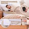 imageBearhug King Heated Mattress Pad Dual Control Bed Warmer with 10 Heat Level Auto Shut Off Timer Zipper Electric Mattress Pad with Deep Pocket Up to 18quot ETL Certified Machine Wash 78quot x 80quot BrownWith Light Brown Cover