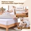 imageBearhug King Heated Mattress Pad Dual Control Bed Warmer with 10 Heat Level Auto Shut Off Timer Zipper Electric Mattress Pad with Deep Pocket Up to 18quot ETL Certified Machine Wash 78quot x 80quot BrownWith Light Brown Cover