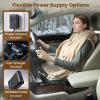 imageBearbug Cordless Heated Blanket Portable Wearable Electric Heated Blanket Shawl Hoodie Battery Operated with Power Bank Car Charger Dc Adapter 3 Heating Level Machine WashableBrown Cordless With Power Bank