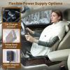 imageBearbug Cordless Heated Blanket Portable Wearable Electric Heated Blanket Shawl Hoodie Battery Operated with Power Bank Car Charger Dc Adapter 3 Heating Level Machine WashableCream Corded Plugin