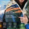 imageBearhug 50 x 70 Heated Blankets Battery Operated Cordless Wearable Heating Throw Blanket with 15000 mAh Power Bank 3 Heating Levels USB Rechargeable Waterproof for CampingCarOutdoors LakeYellow  Lake