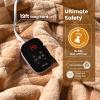 imageBearhug Heated Blanket King Size 100quot x 90quot Dual Controller Electric Blanket Gray Teddy Faux Furampamp Warm Sherpa Heating Blanket 10Heat Levelsampamp 112H Auto Off ETL Machine Washable Gift BoxBrown Plaid Sherpa
