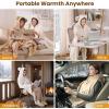 imageBearbug Cordless Heated Blanket Portable Wearable Electric Heated Blanket Shawl Hoodie Battery Operated with Car Charger DC Adapter 3 Heating Level Machine Washable 2025