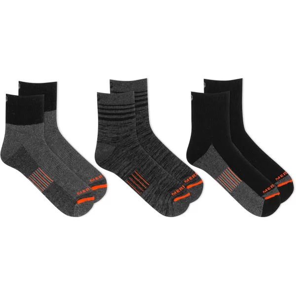 imageMerrell Mens and Womens Merino Wool Work Socks3 Pair PackArch SupportAnkle  Brown