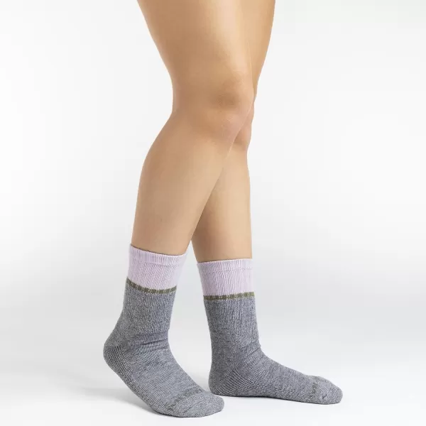 imageMerrell Mens and Womens Thermal Hiking Crew Socks4 Pair PackUnisex Arch Support Band and Wool BlendGray Assorted
