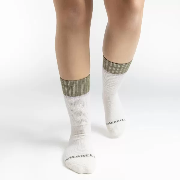 imageMerrell Mens and Womens Thermal Hiking Crew Socks4 Pair PackUnisex Arch Support Band and Wool BlendGray Assorted