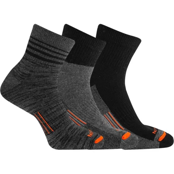 imageMerrell Mens and Womens Merino Wool Work Socks3 Pair PackArch SupportAnkle  Charcoal