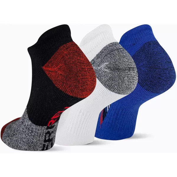 imageMerrell Mens and Womens Recycled Everyday Half Cushion Socks  3 Pairs  Breathable Hiking SocksCrew  Red Assorted